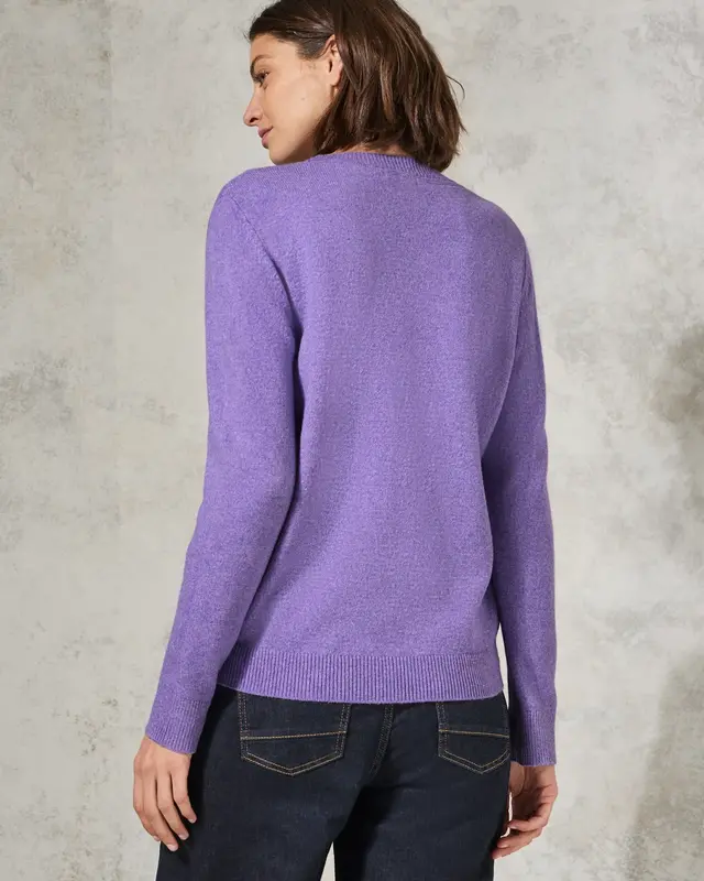 Cecil Trui met Structuurpatroon - Gentle Lilac Melange