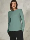 Cecil Pullover mit Strukturmuster - Iced Salvia Green Melange