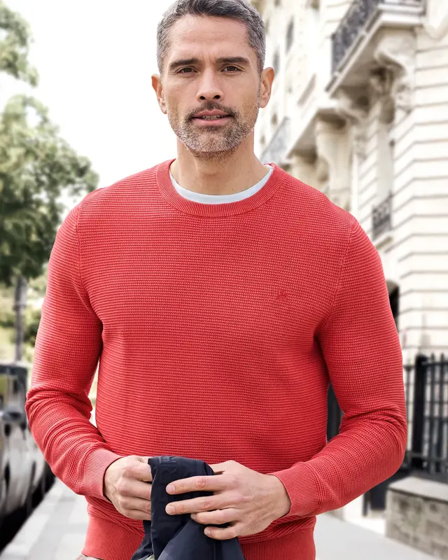 Lerros Pullover mit Struktur - Urban Red