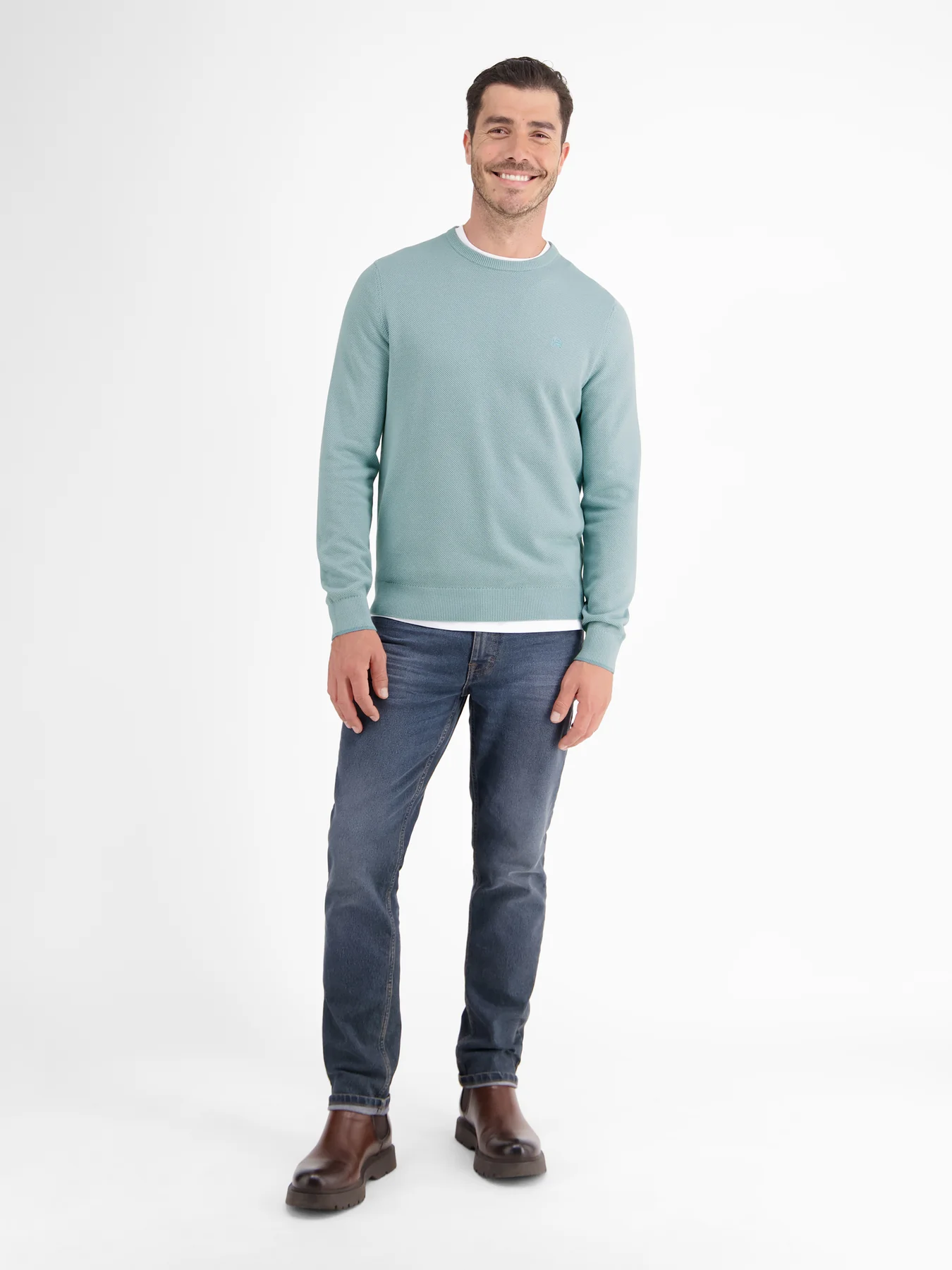 Lerros Pullover mit Struktur - Cloud Blue