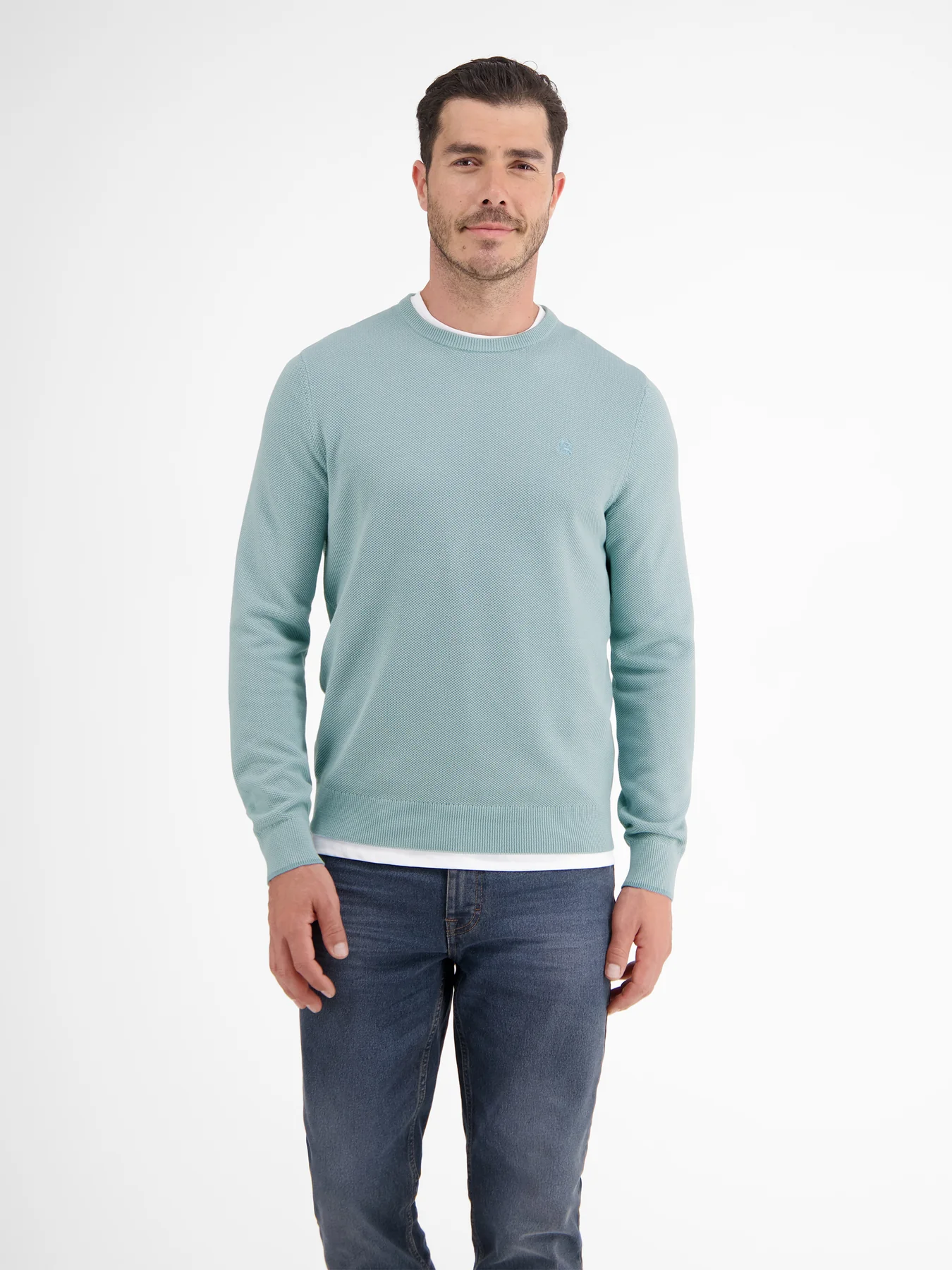 Lerros Trui met Structuur - Cloud Blue