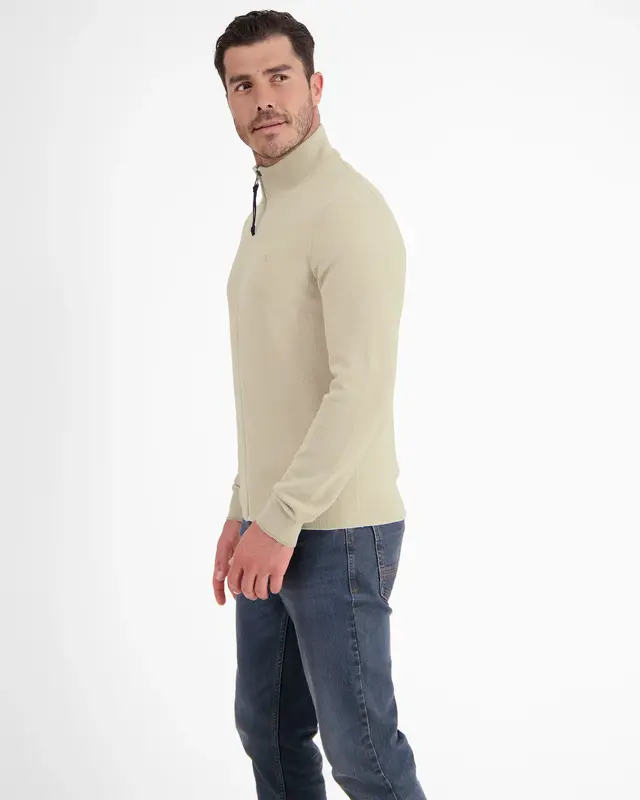 Lerros Structure Knit Cardigan - Bone White