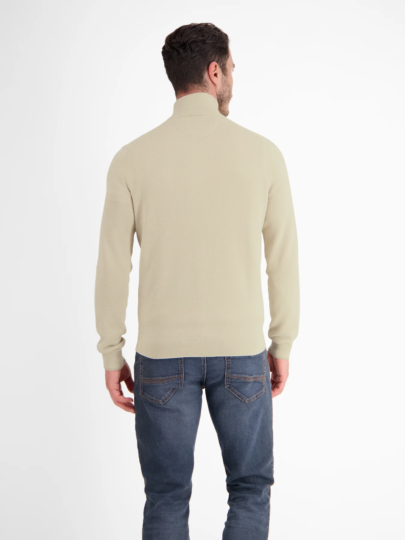 Lerros Structure Knit Cardigan - Bone White