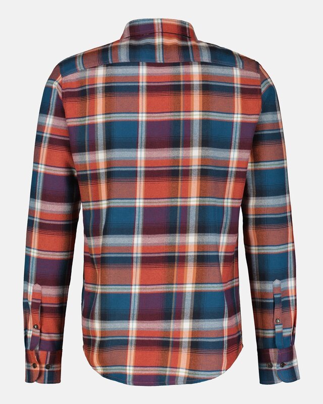 Lerros Flannel Hemd mit Karo - Spicy Orange