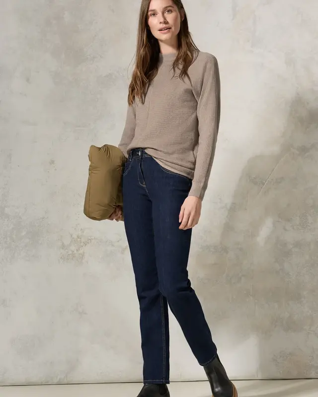 Cecil Dolman Trui met Structuurmix - Milky Caramel Melange