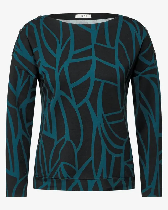 Cecil Shirt met Knopen - Black