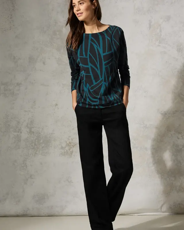 Cecil Shirt met Knopen - Black