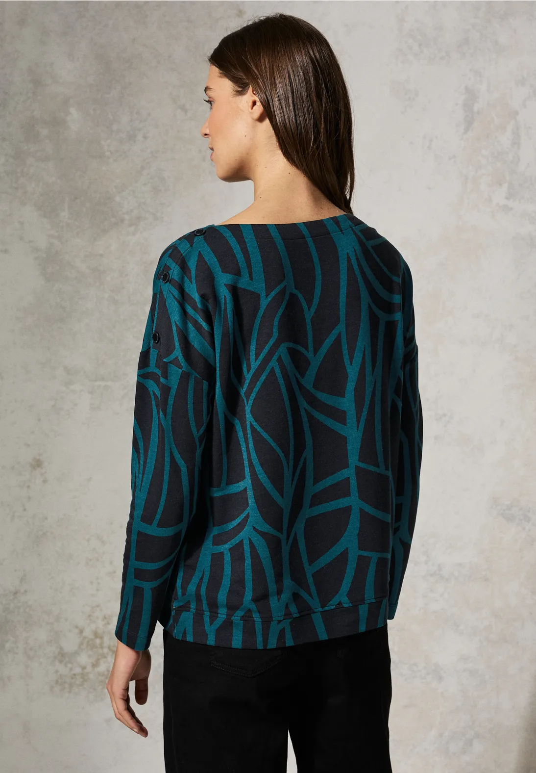 Cecil Shirt mit Knöpfen - Black