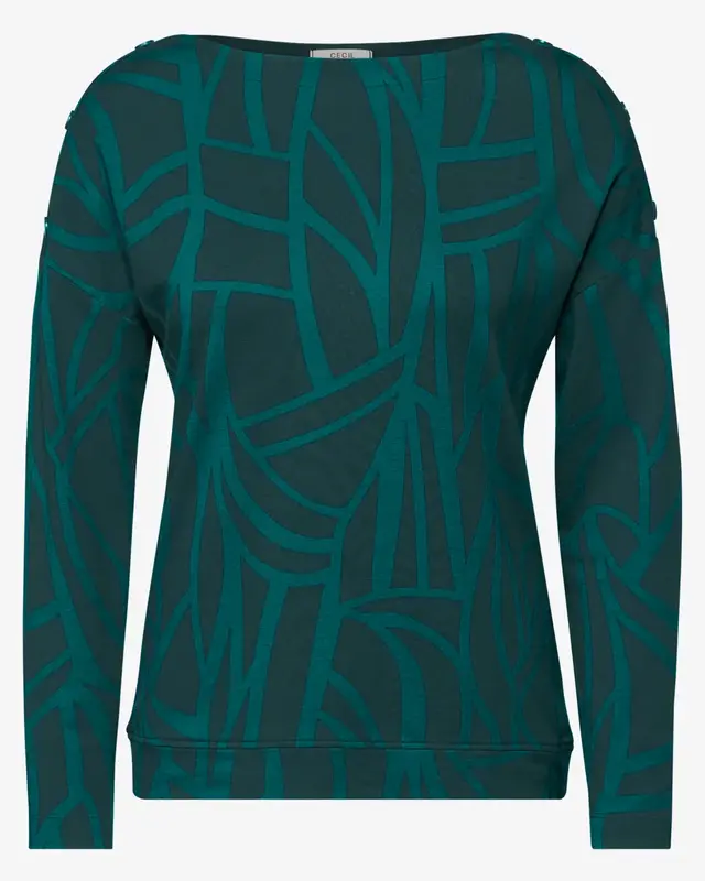 Cecil Shirt mit Knöpfen - Petrol Green