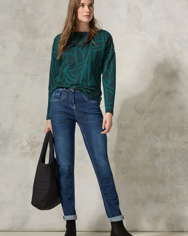 Cecil Shirt mit Knöpfen - Petrol Green