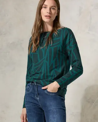 Cecil Shirt mit Knöpfen - Petrol Green