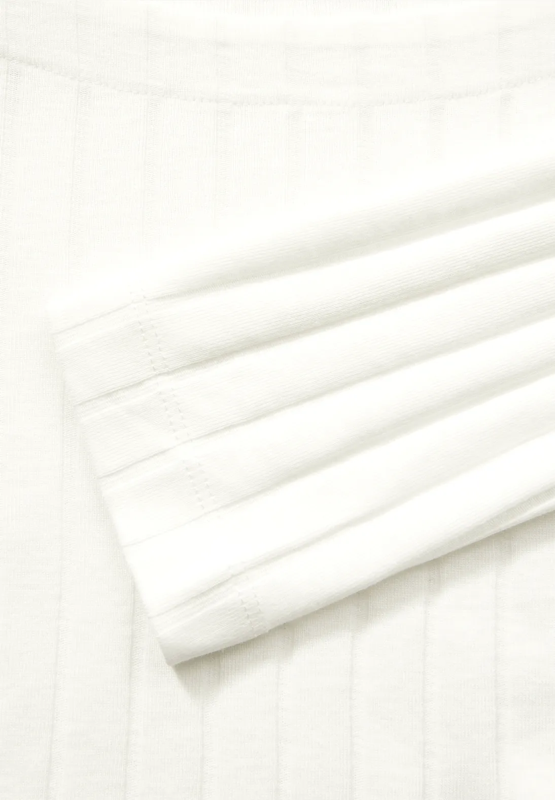 Cecil Shirt mit Rippstruktur - Vanilla White