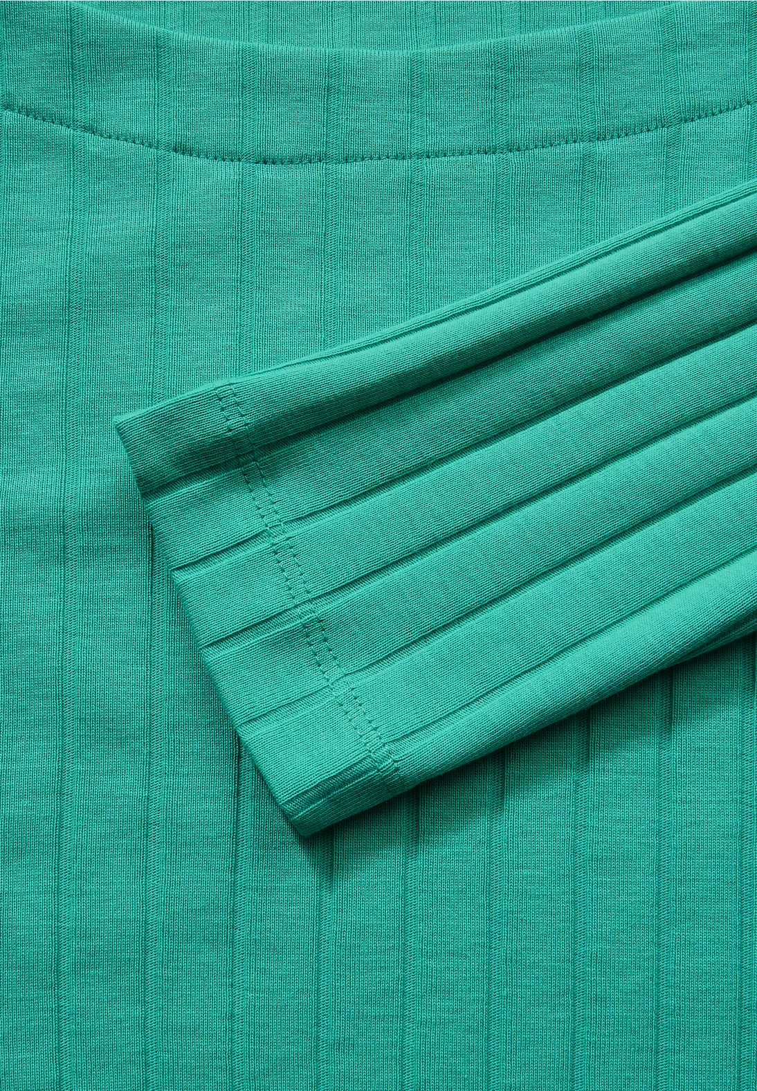 Cecil Shirt mit Rippstruktur - Aventurine Green