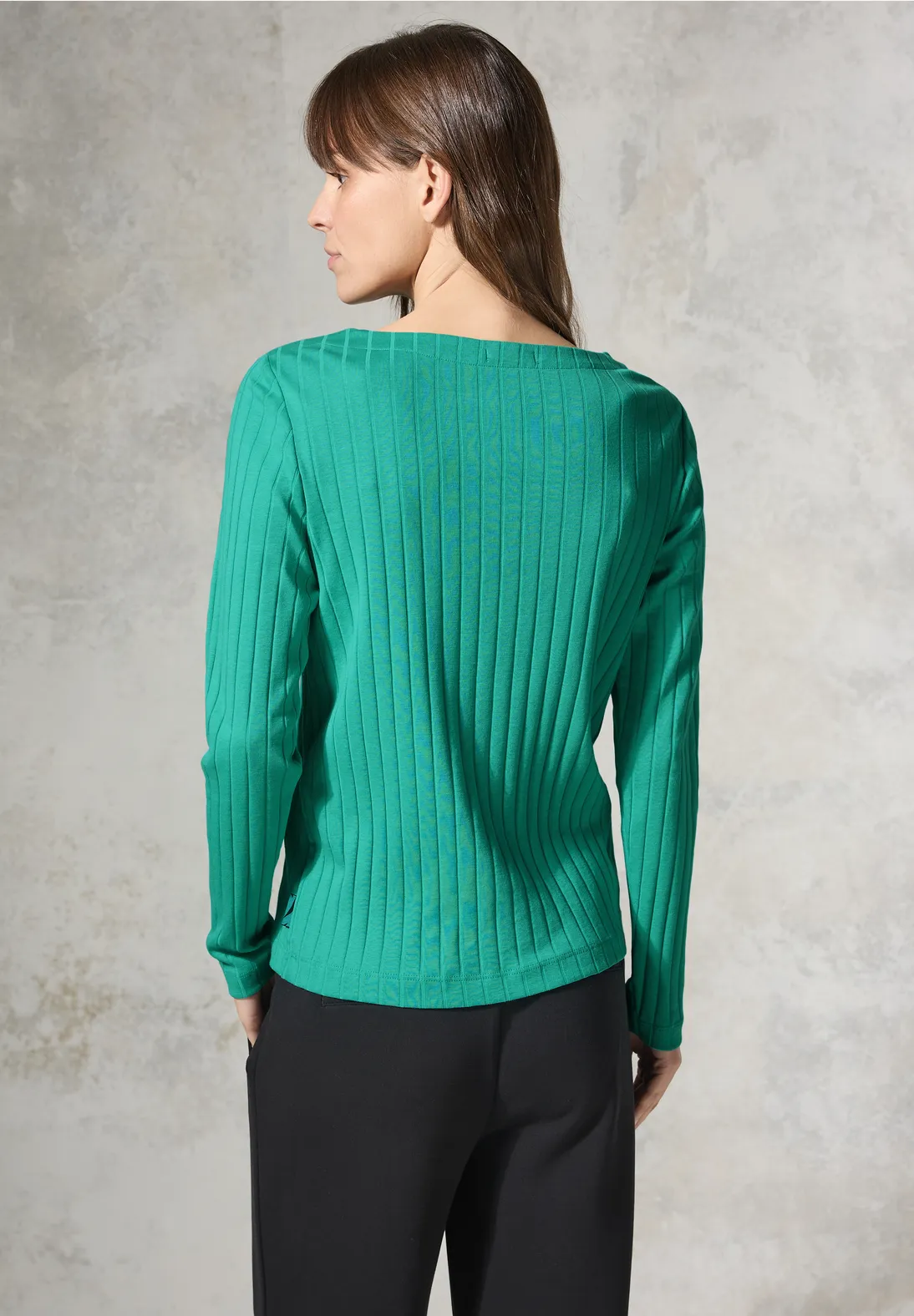 Cecil Shirt mit Rippstruktur - Aventurine Green