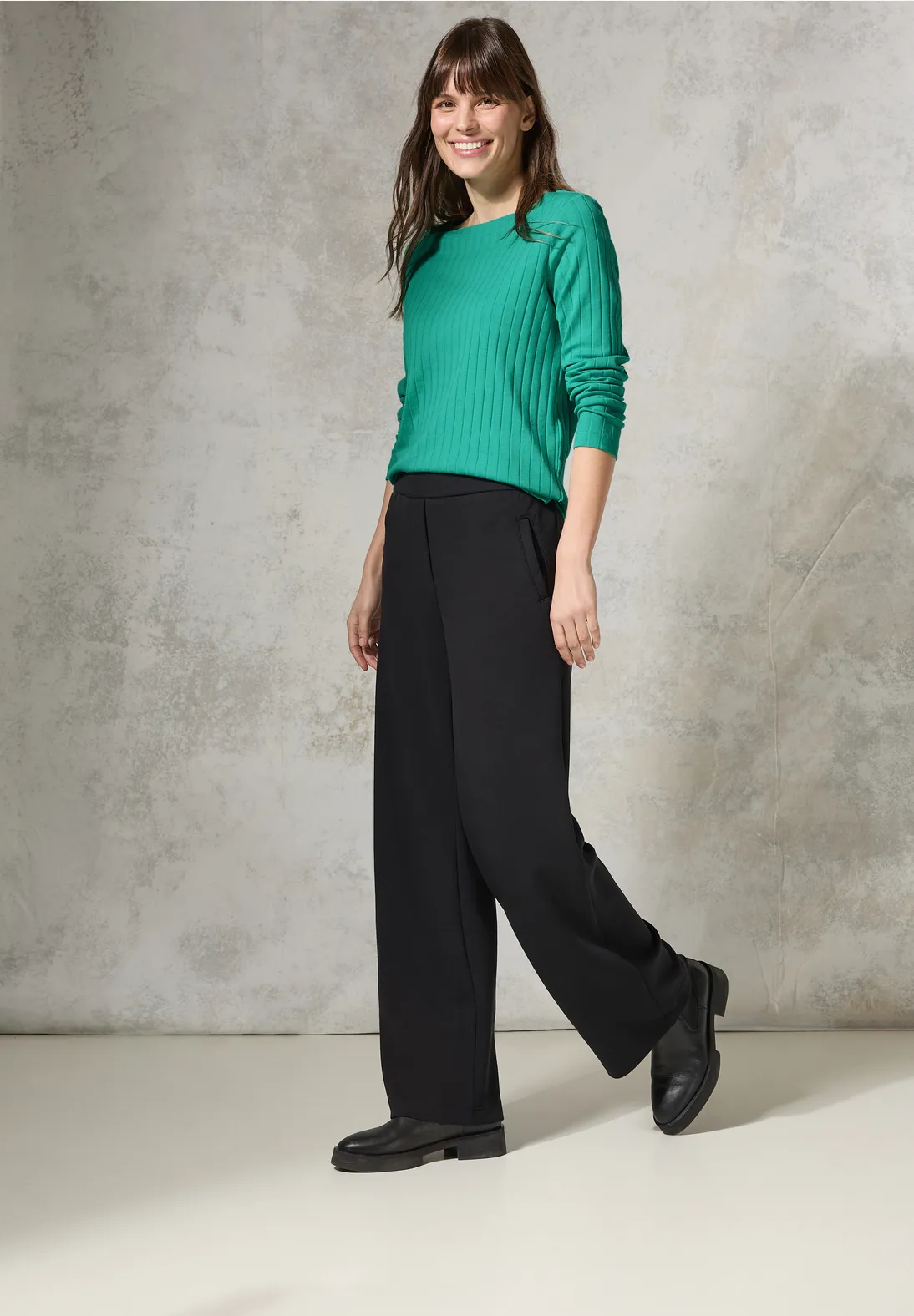 Cecil Shirt mit Rippstruktur - Aventurine Green