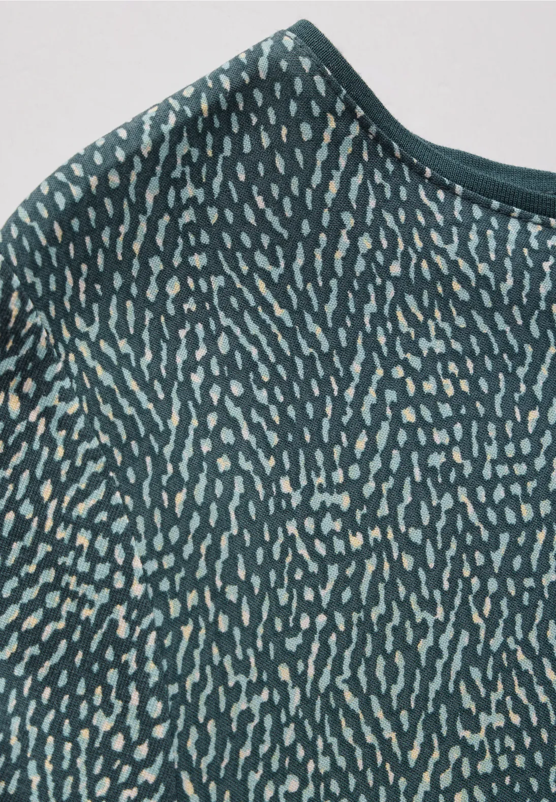 Street One Gedessineerd Shirt met Lange Mouw - Cool Vintage Green