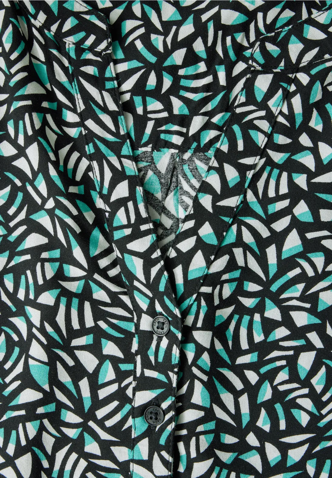 Cecil Blouse with Minimal Print - Black