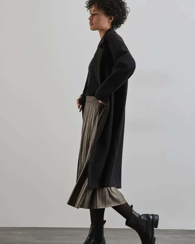 Street One Glinsterende Plooirok - Sparkling Beige