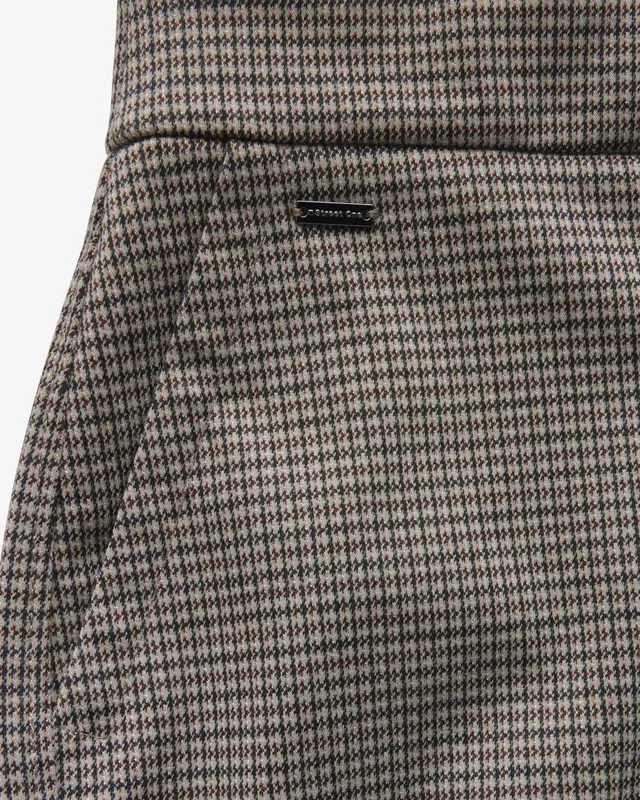 Street One Karierte Wide Leg Hose - Ashen Maple Beige