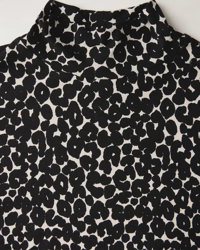 Street One Bedrukt Jersey Shirt - Black