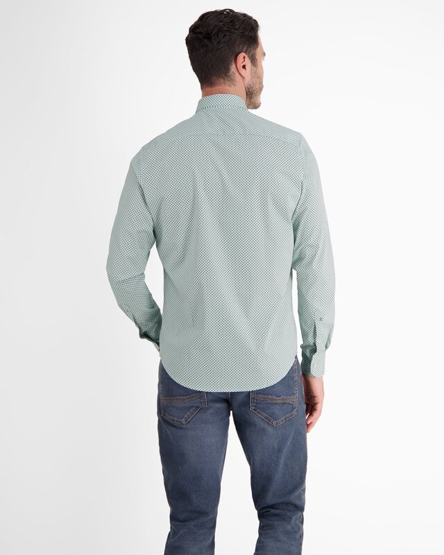 Lerros Print Shirt with Stretch - Cloud Blue