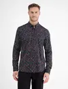 Lerros Blumenprint Hemd mit Stretch - Classic Navy