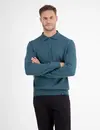 Lerros Longsleeve Knit Polo with Wool - Rich Blue