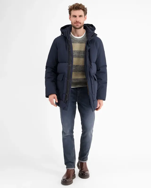 Lerros Jumper with Stripes - Tender Beige Melange