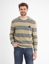 Lerros Strickpullover mit Streifen - Tender Beige Melange