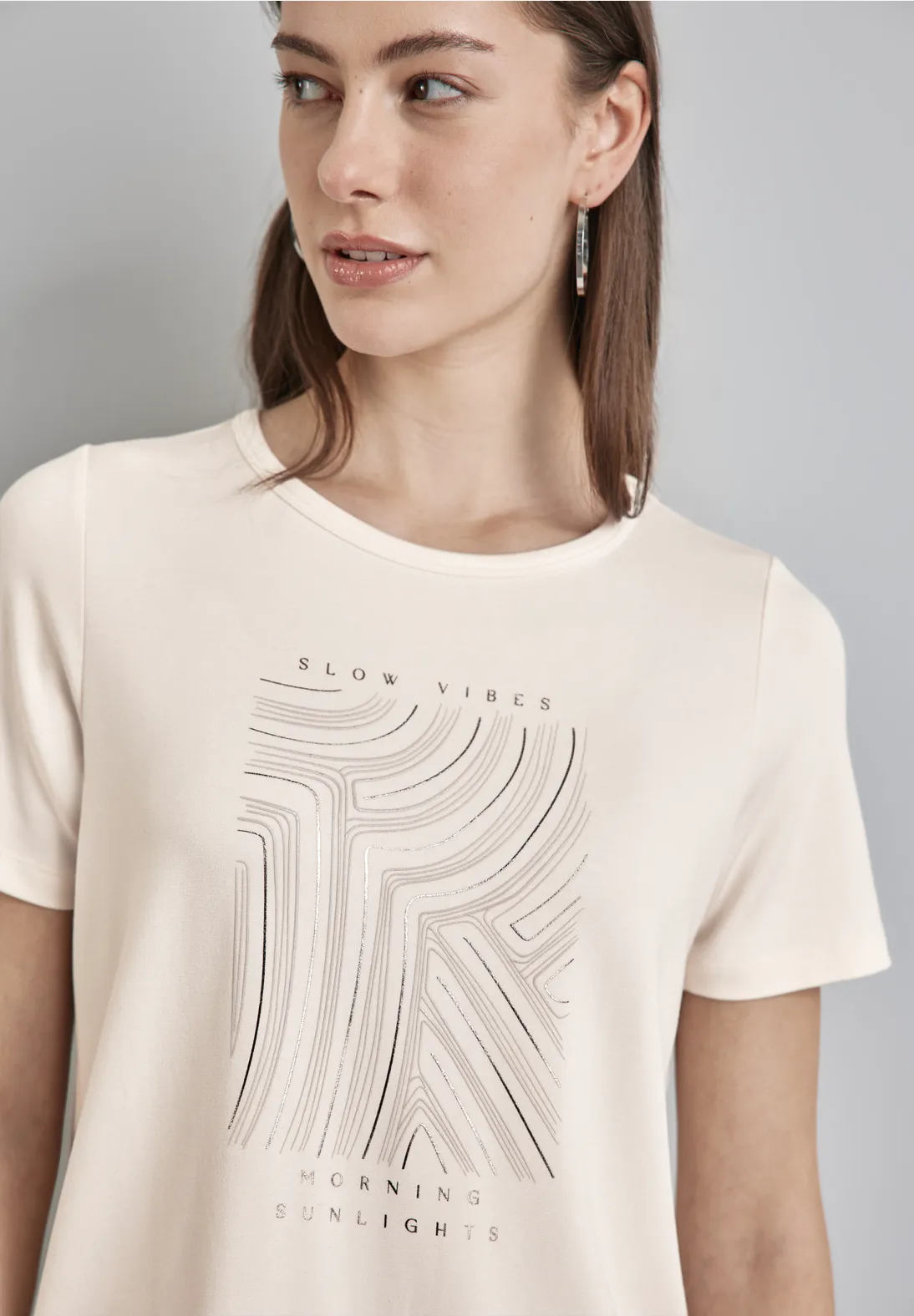 Street One T-Shirt with Artwork - Lucid White