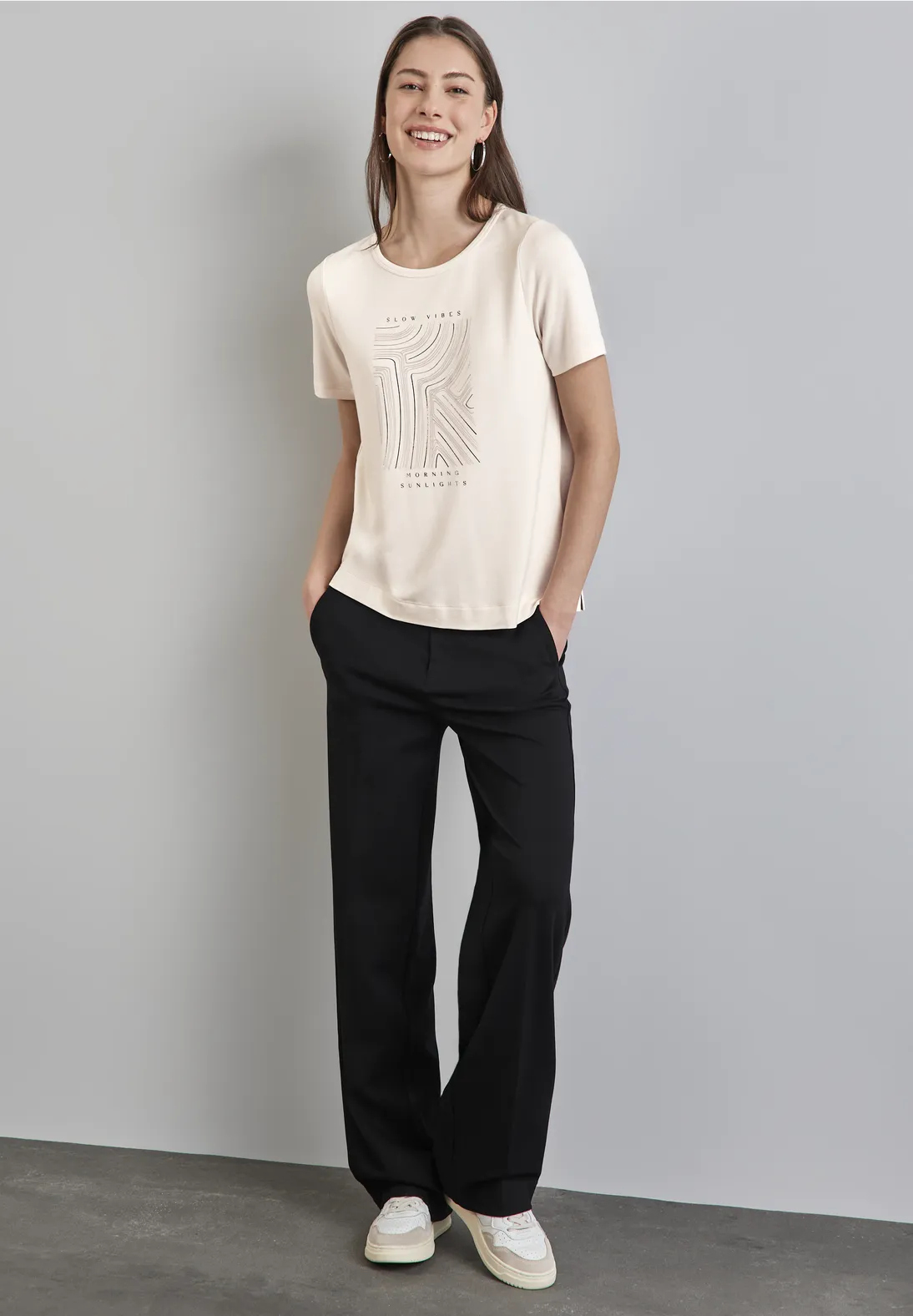 Street One T-Shirt with Artwork - Lucid White