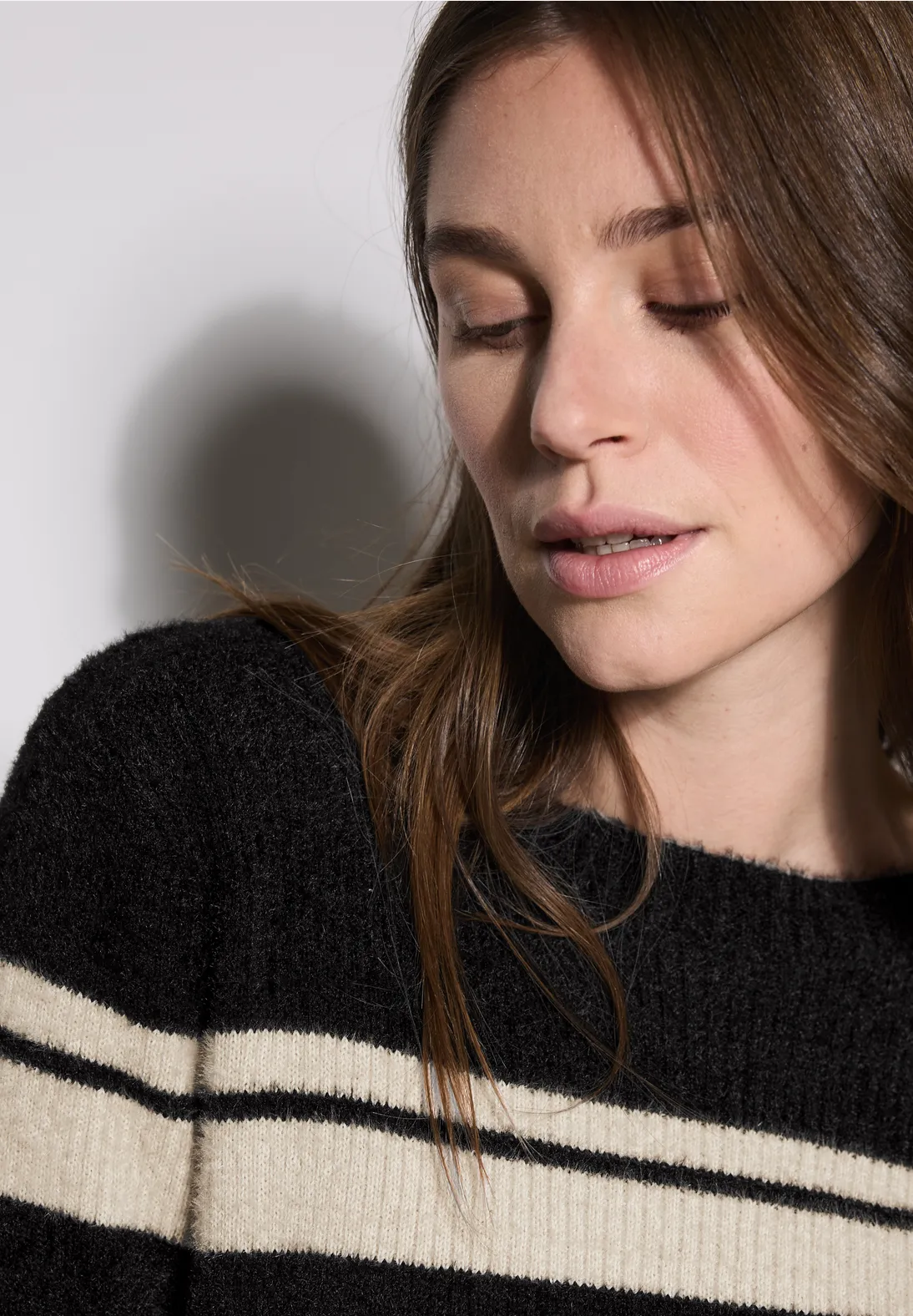 Cecil Trui met Strepen - Black