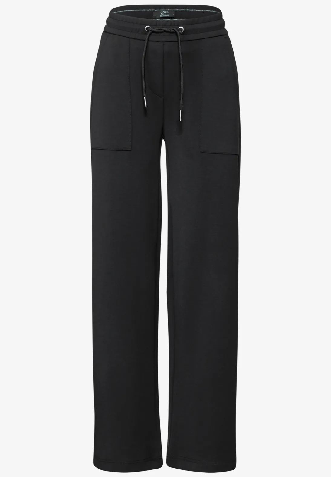 Cecil Wide Leg Pants Neele - Black