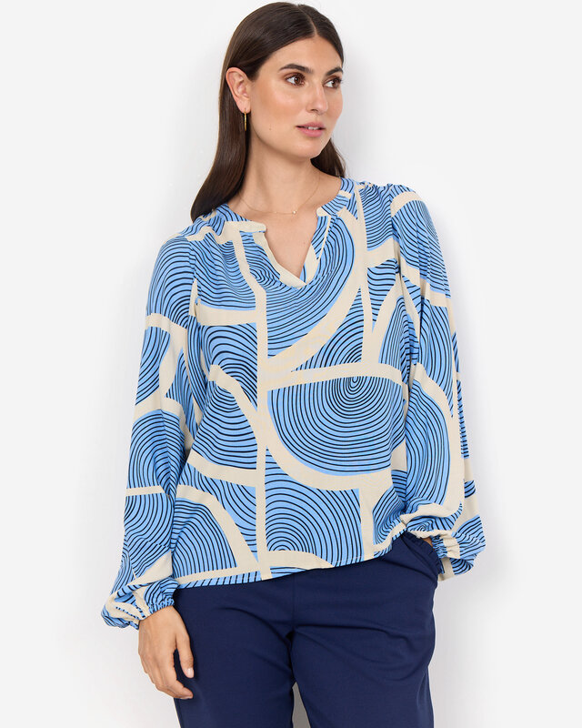 Soyaconcept Bluse Olivera 1 - Air Blue Combi