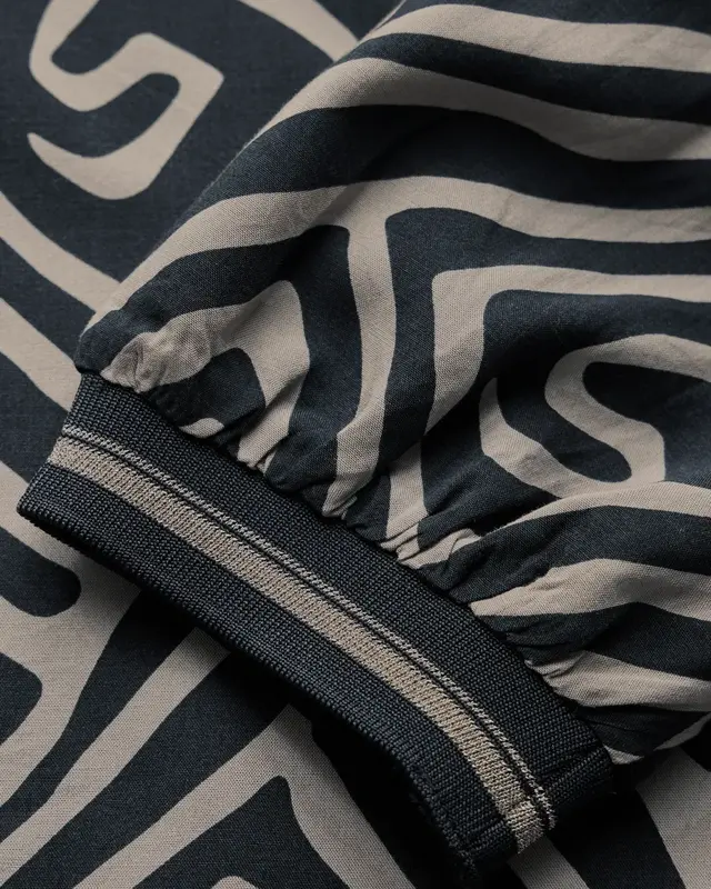 Street One Gemusterte Bluse - Cool Vintage Green