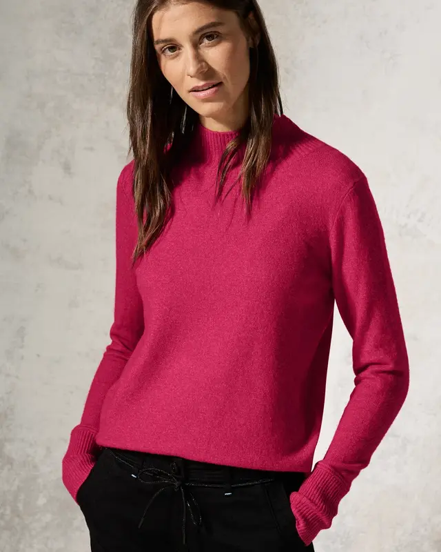 Cecil Pullover mit Stehkragen - Barberry Red Melange