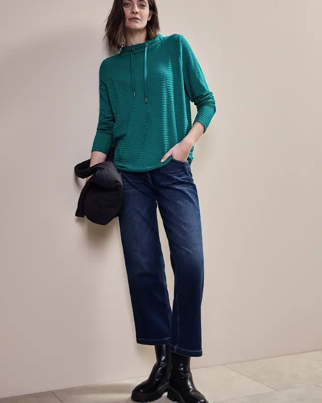 Cecil Structured Shirt - Petrol Green