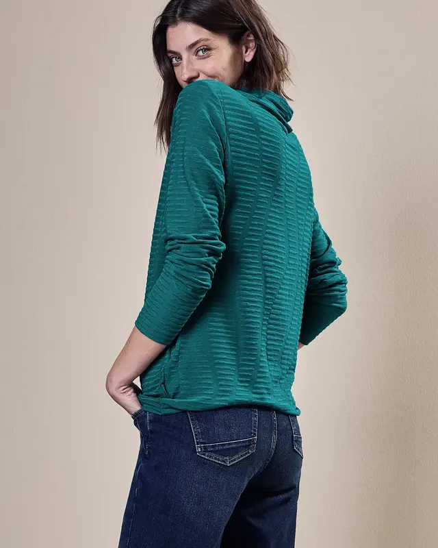 Cecil Structured Shirt - Petrol Green