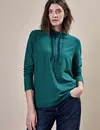 Cecil Strukturshirt - Petrol Green