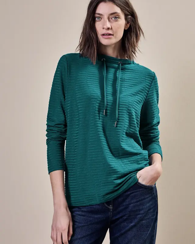 Cecil Structured Shirt - Petrol Green