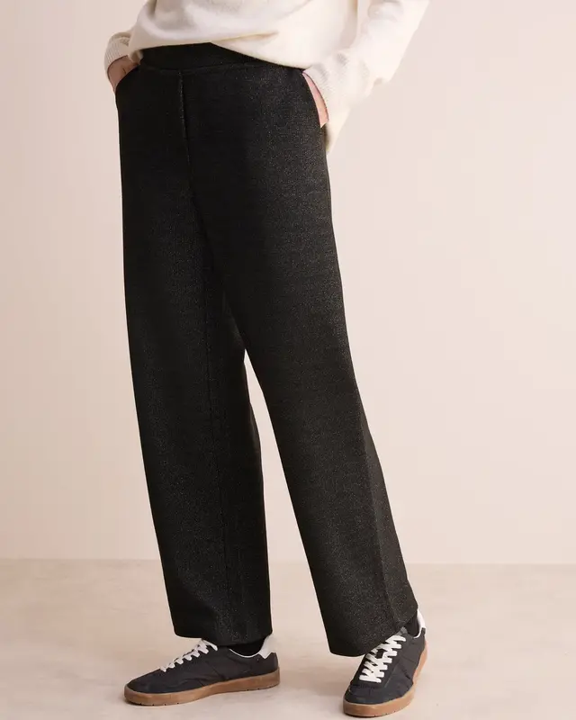 Cecil Hose mit Glitzer-Details Neele - Black Melange