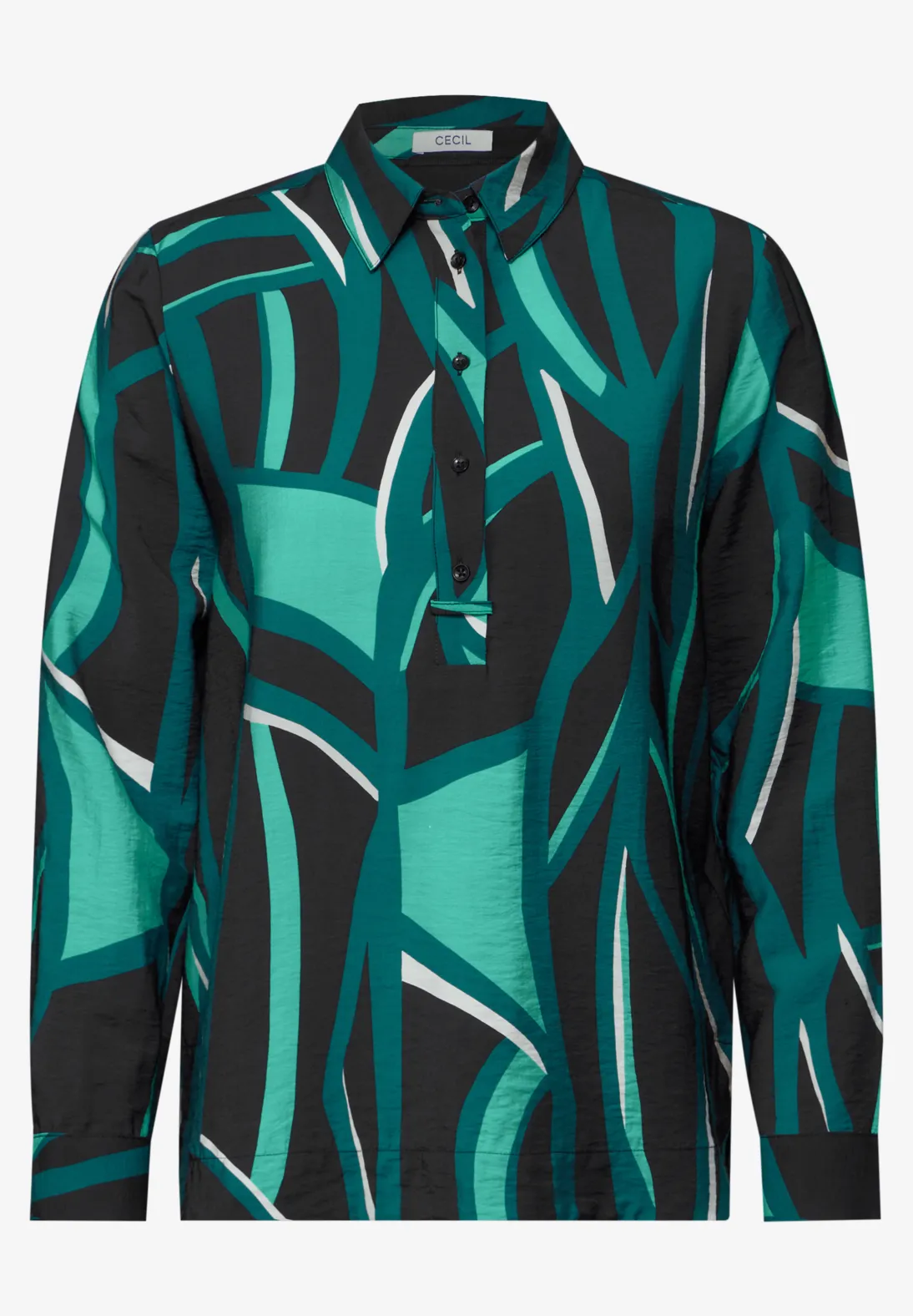 Cecil Printed Blouse - Black