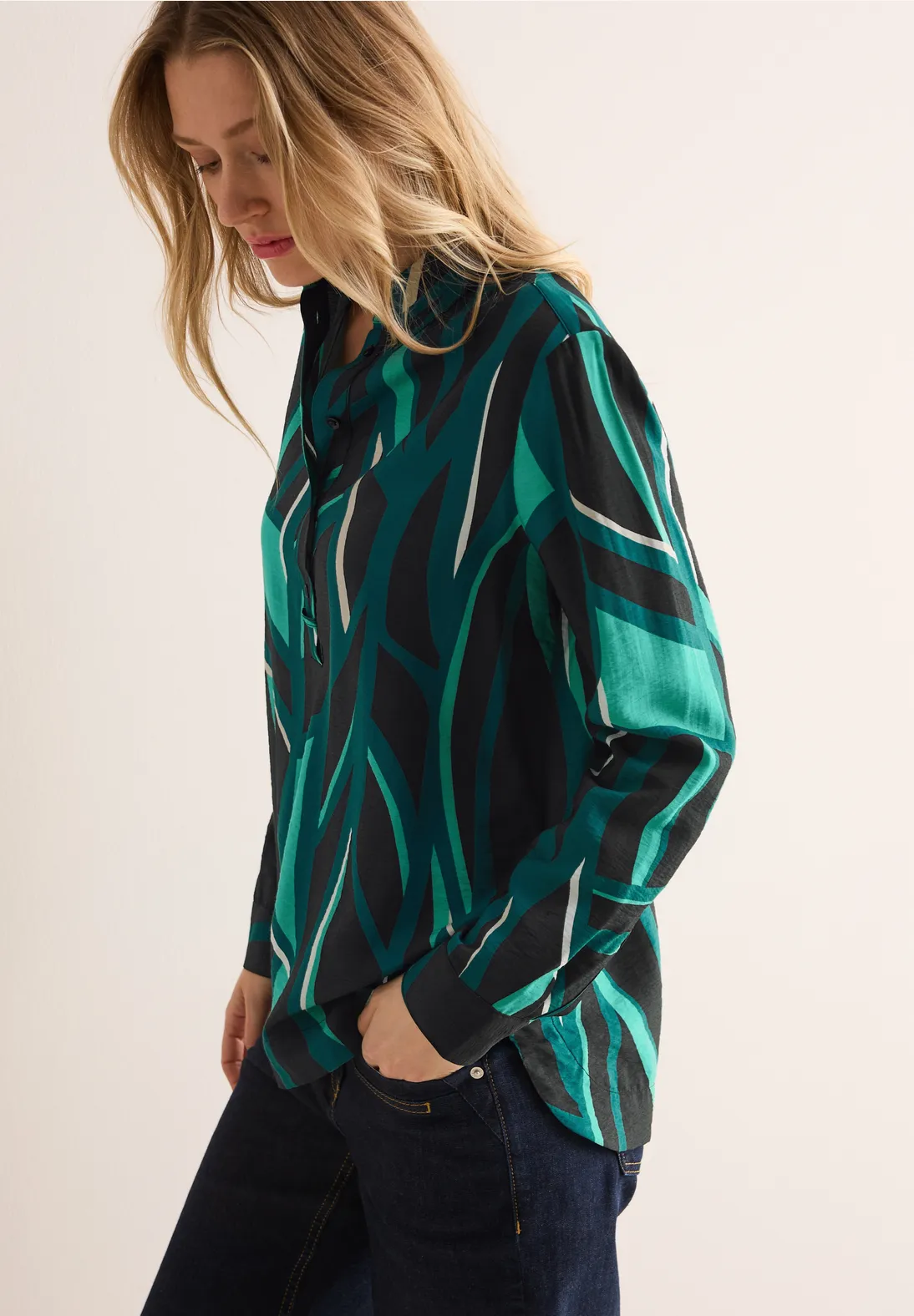 Cecil Printed Blouse - Black