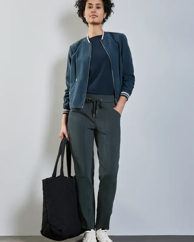 Street One Loose Fit Travel Pants Bonny - Cool Vintage Green