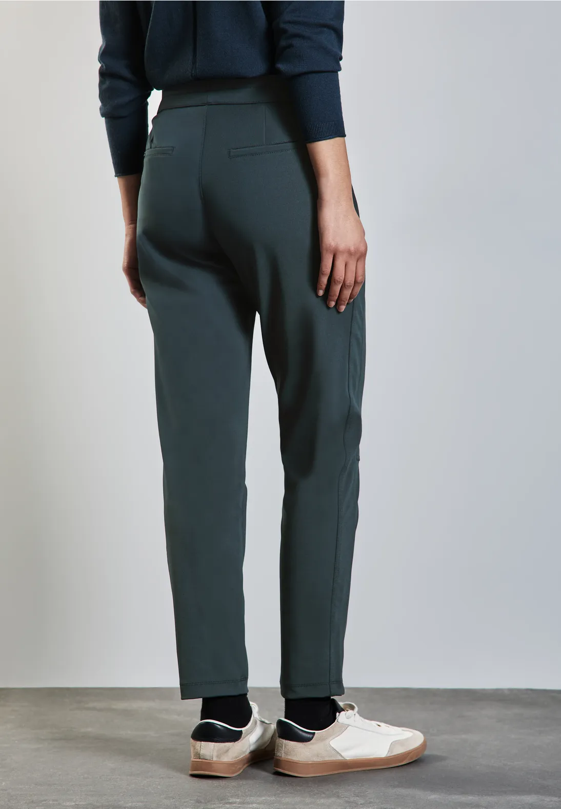 Street One Loose Fit Travel Broek Bonny - Cool Vintage Green