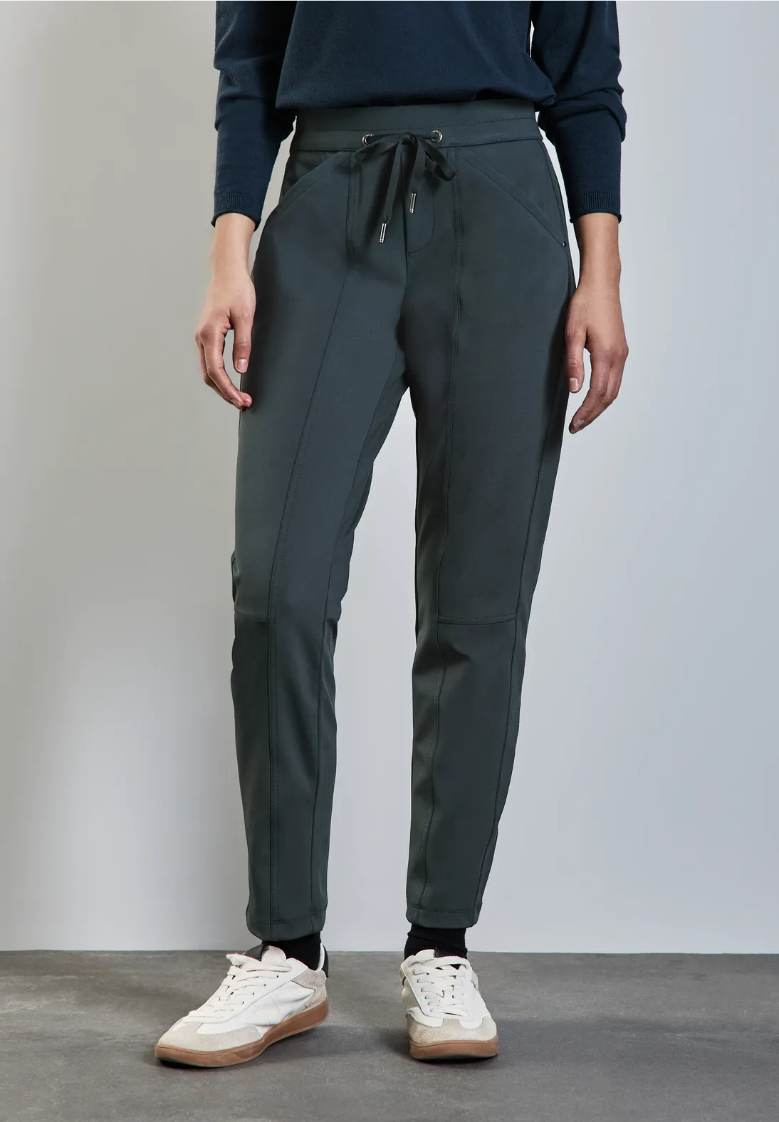 Street One Loose Fit Travel Broek Bonny - Cool Vintage Green