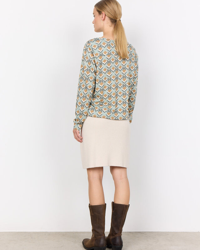 Soyaconcept Shirt Felicity AOP 487 - Mineral Green Combi