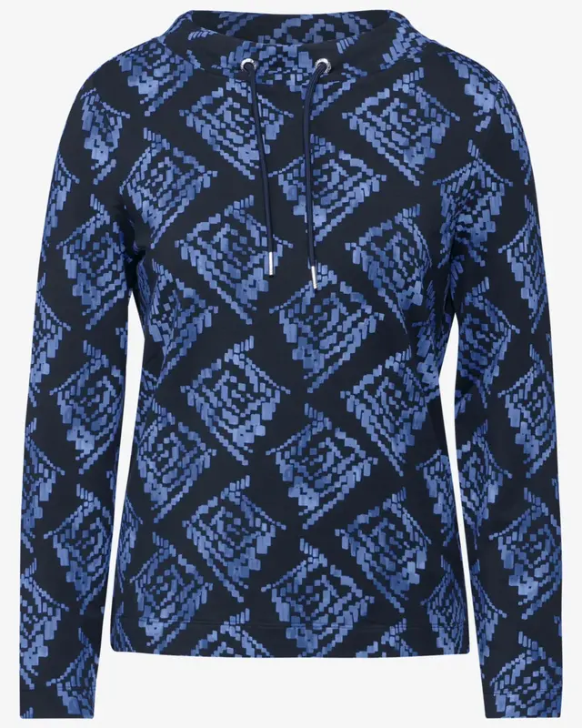 Cecil Bedrukt Shirt - Universal Blue