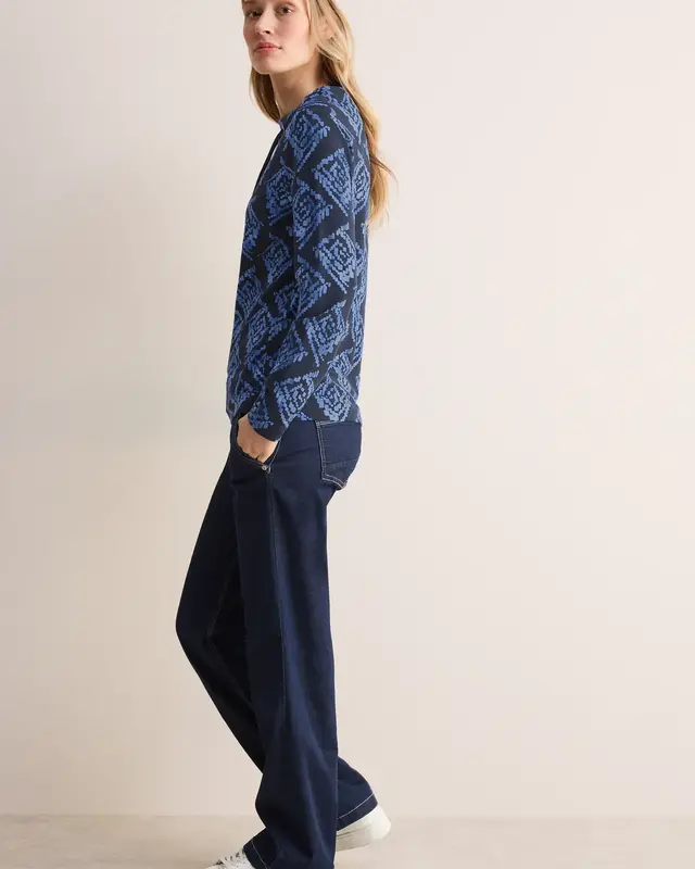 Cecil Bedrukt Shirt - Universal Blue