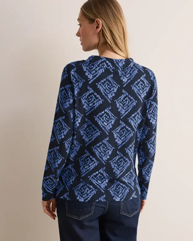 Cecil Bedrukt Shirt - Universal Blue